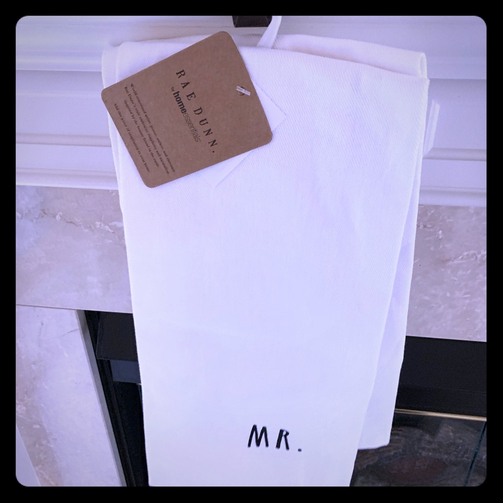 RAE DUNN MR/MRS TEA TOWELS